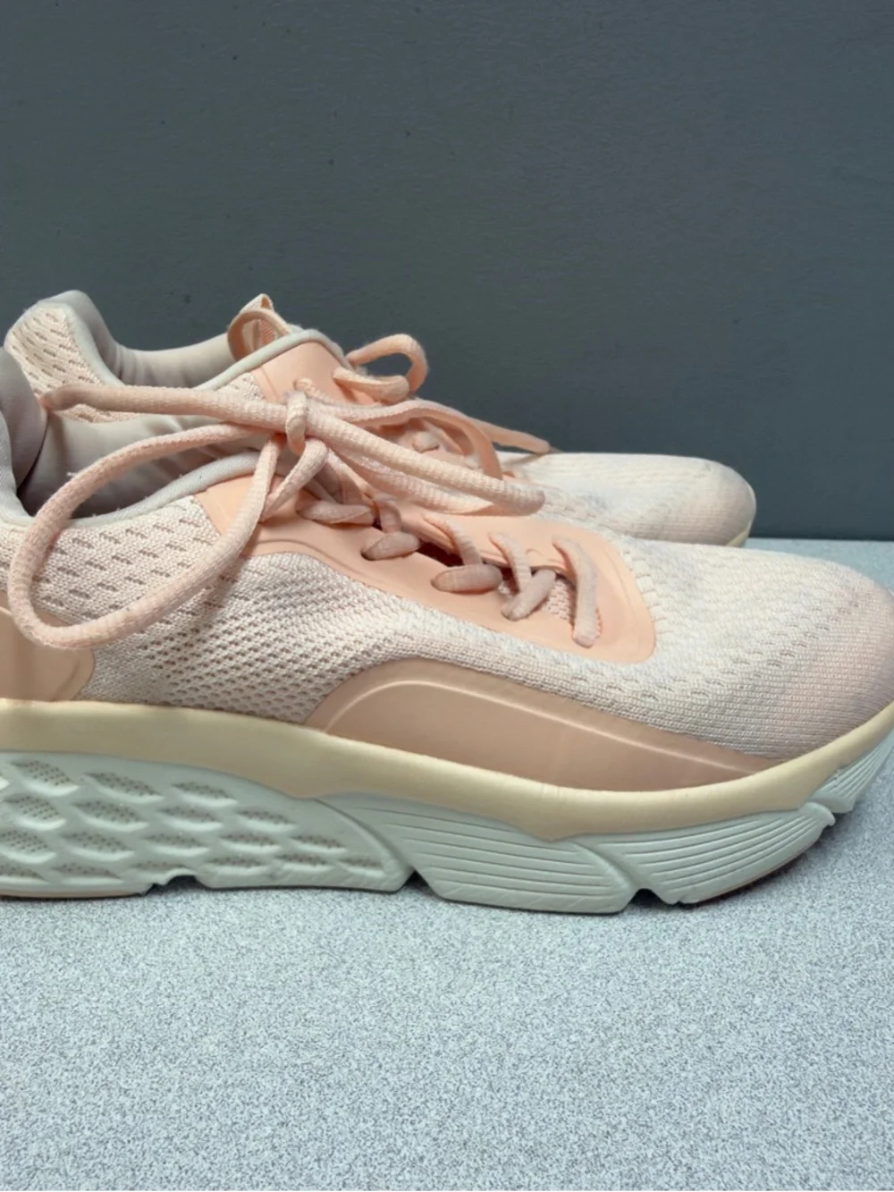 TSIODFO Chunky Platform Sneakers Pink Knit Lace-Up Size 41 (US‎ 9.5–10)
